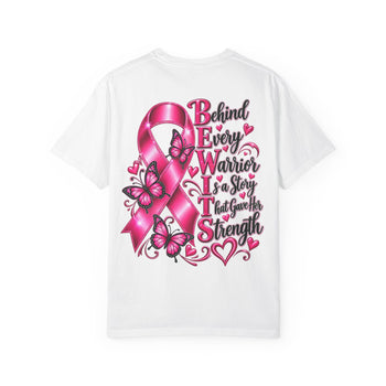 Stronger Than Cancer Breast Cancer Awareness T-Shirt – Pink Ribbon Butterfly Graphic Tee, Faith Hope Love Survivor Support Shirt