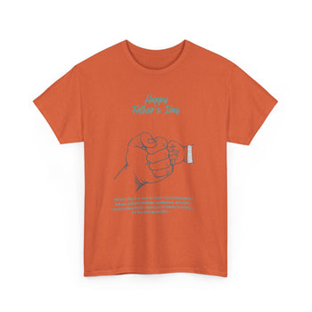 Happy Father's Day Men's T-Shirt – Inspirational Fatherhood Graphic Tee, Fist Bump Design, Gift for Dad, Grandpa, Godfather or Mentor