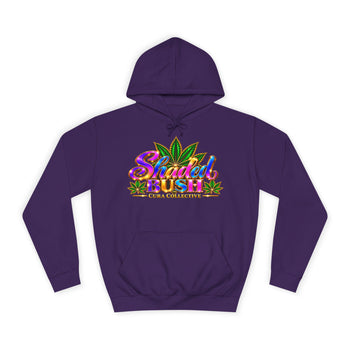 Shaded Bush™ Cura Collective Unisex Hoodie, Colorful Cannabis Leaf Graphic Sweatshirt, 420 Streetwear Gift