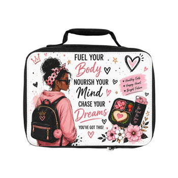Inspirational Lunch Bag for Women & Girls – Fuel Your Body, Nourish Your Mind, Chase Your Dreams Insulated Lunch Box