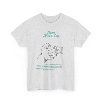 Happy Father's Day Men's T-Shirt – Inspirational Fatherhood Graphic Tee, Fist Bump Design, Gift for Dad, Grandpa, Godfather or Mentor