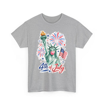 4th of July Shirt Statue of Liberty Bubblegum Tee Patriotic T Shirt Independence Day Shirt American Flag Fireworks Tee USA Summer Shirt