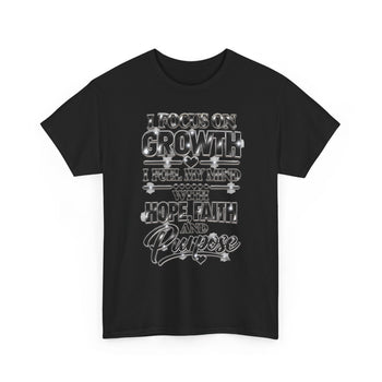 Growth Hope Faith & Purpose Inspirational T-Shirt – Motivational Positive Mindset Graphic Tee for Men and Women