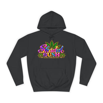 Shaded Bush™ Cura Collective Unisex Hoodie, Colorful Cannabis Leaf Graphic Sweatshirt, 420 Streetwear Gift