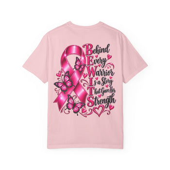 Stronger Than Cancer Breast Cancer Awareness T-Shirt – Pink Ribbon Butterfly Graphic Tee, Faith Hope Love Survivor Support Shirt