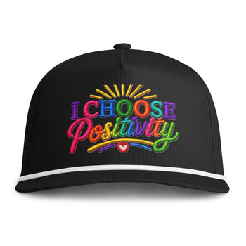 I Choose Positivity Embroidered Baseball Cap – Colorful Motivational Hat, Positive Vibes Everyday Cap