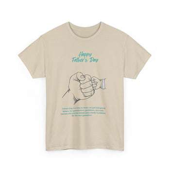 Happy Father's Day Men's T-Shirt – Inspirational Fatherhood Graphic Tee, Fist Bump Design, Gift for Dad, Grandpa, Godfather or Mentor