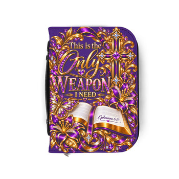 This Is the Only Weapon I Need Bible Cover  Christian Zipper Bible Case Faith Gift for Men and Women