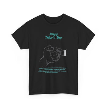 Happy Father's Day Men's T-Shirt – Inspirational Fatherhood Graphic Tee, Fist Bump Design, Gift for Dad, Grandpa, Godfather or Mentor