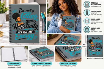 I'm Not Letting Your Negativity Affect My Energy Spiral Notebook – Inspirational Journal, Positive Mindset Writing Notebook, Empowerment Gift