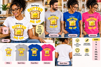 Don't Try to Butter Me Up Unisex T-Shirt – Funny Butter Toast Graphic Tee, Cute Food Pun Shirt for Men and Women, S–5XL