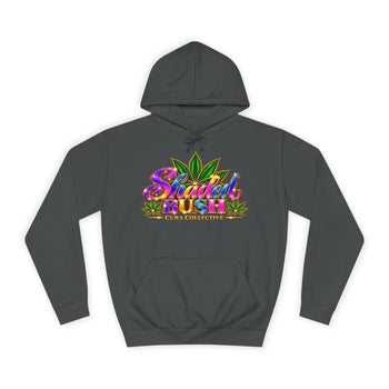 Shaded Bush™ Cura Collective Unisex Hoodie, Colorful Cannabis Leaf Graphic Sweatshirt, 420 Streetwear Gift