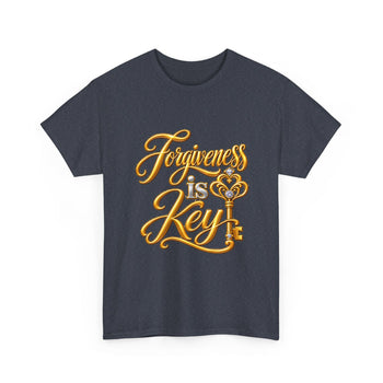 Forgiveness Is Key Christian Faith T-Shirt – Inspirational Religious Graphic Tee with Front and Back Print for Men and Women