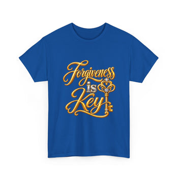 Forgiveness Is Key Christian Faith T-Shirt – Inspirational Religious Graphic Tee with Front and Back Print for Men and Women