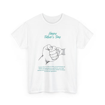 Happy Father's Day Men's T-Shirt – Inspirational Fatherhood Graphic Tee, Fist Bump Design, Gift for Dad, Grandpa, Godfather or Mentor