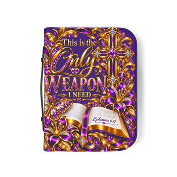 This Is the Only Weapon I Need Bible Cover  Christian Zipper Bible Case Faith Gift for Men and Women
