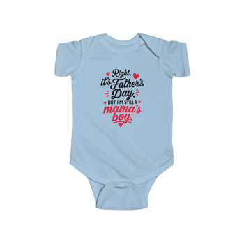 Baby Boy Father's Day Bodysuit – Mama's Boy Funny First Father's Day Outfit, Cute Infant Baby Shower Gift