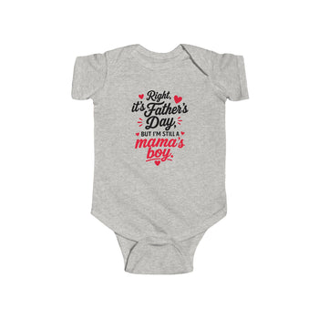 Baby Boy Father's Day Bodysuit – Mama's Boy Funny First Father's Day Outfit, Cute Infant Baby Shower Gift